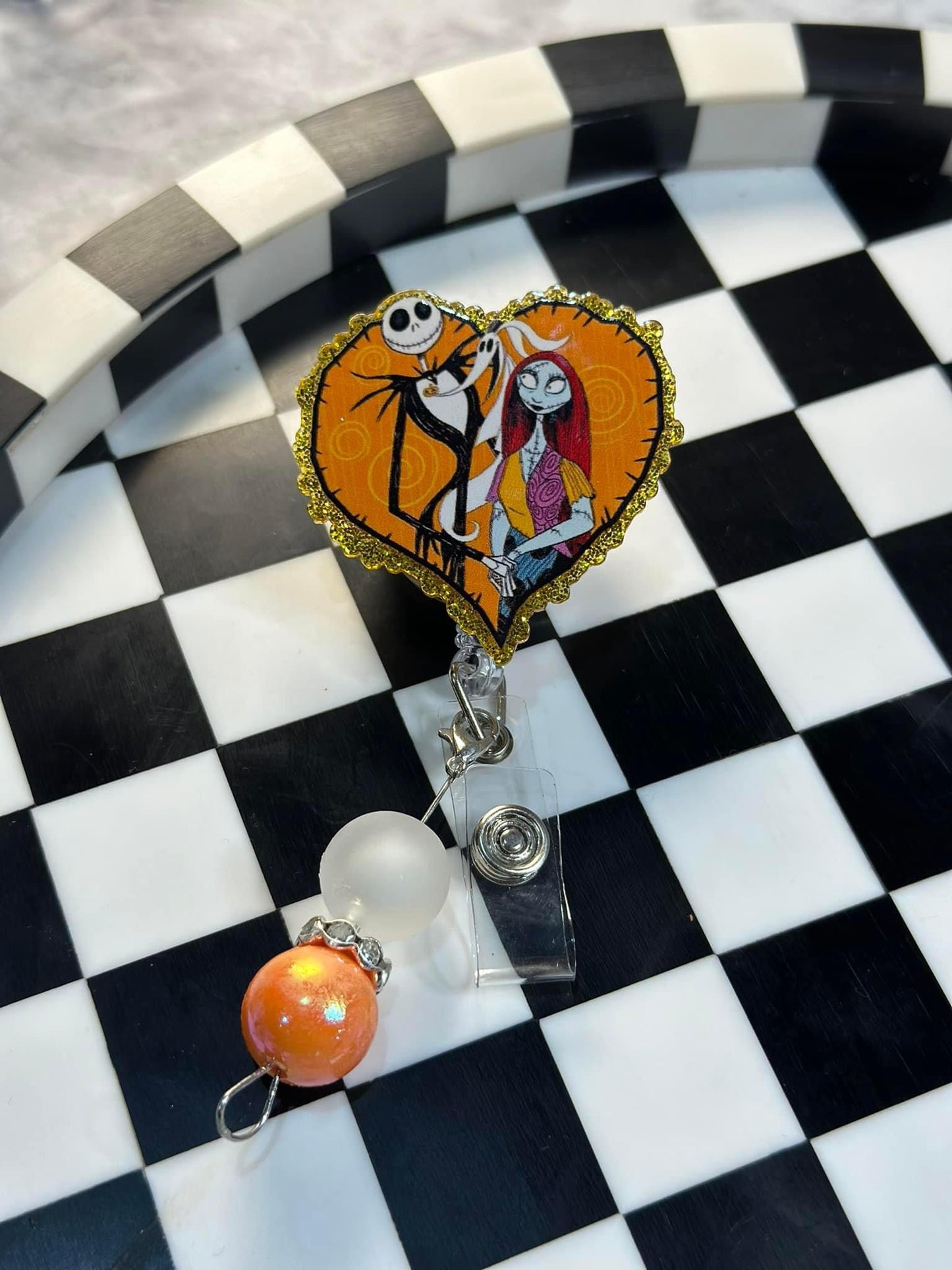 Jack&Sally Heart Badge Reel