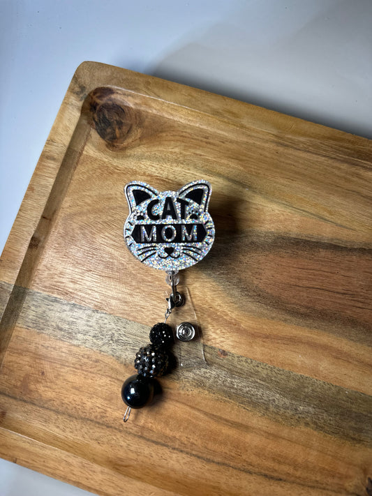 Cat Mom Interchangeable Badge Reel