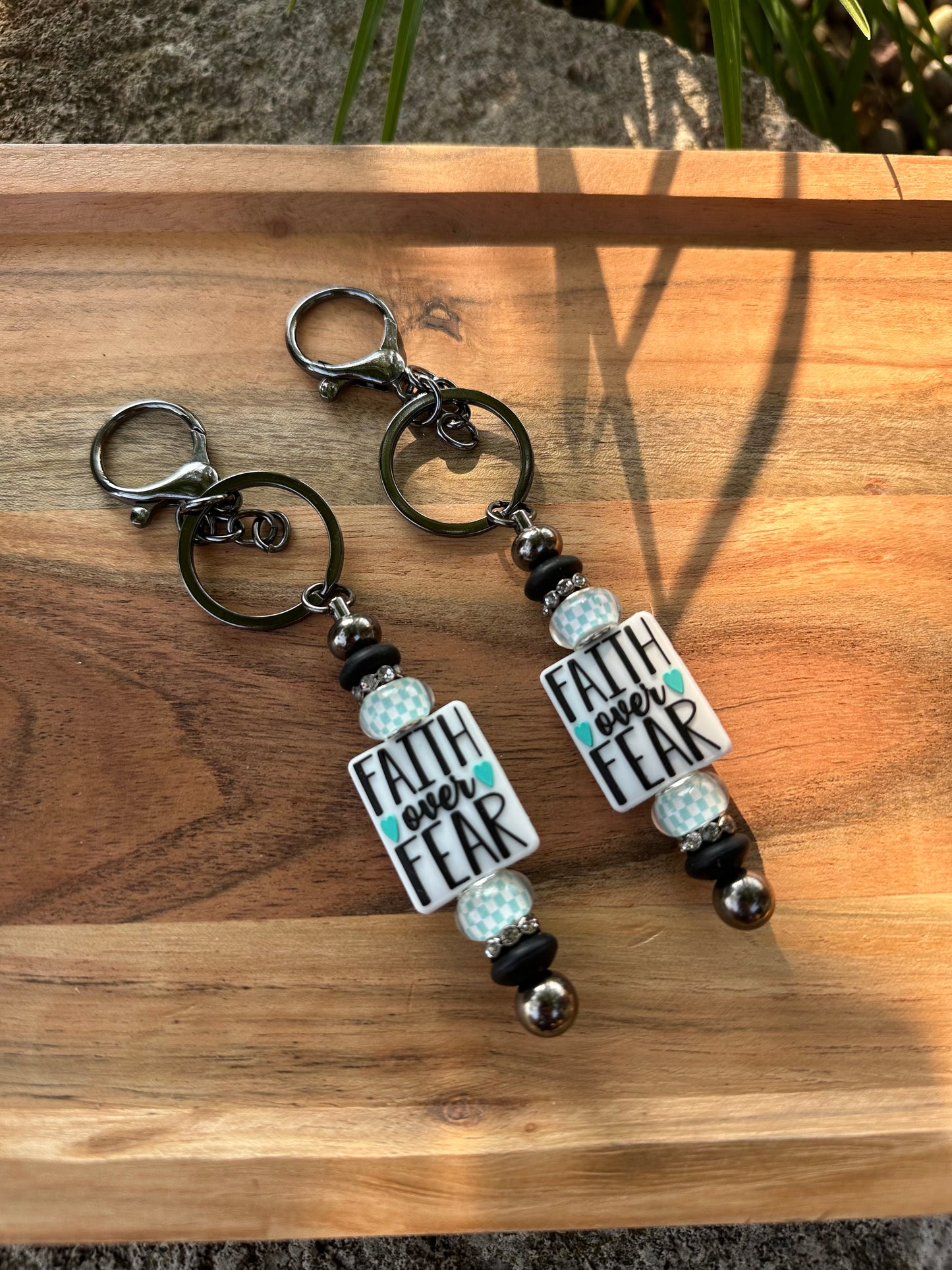 Faith over Fear Keychain Bar