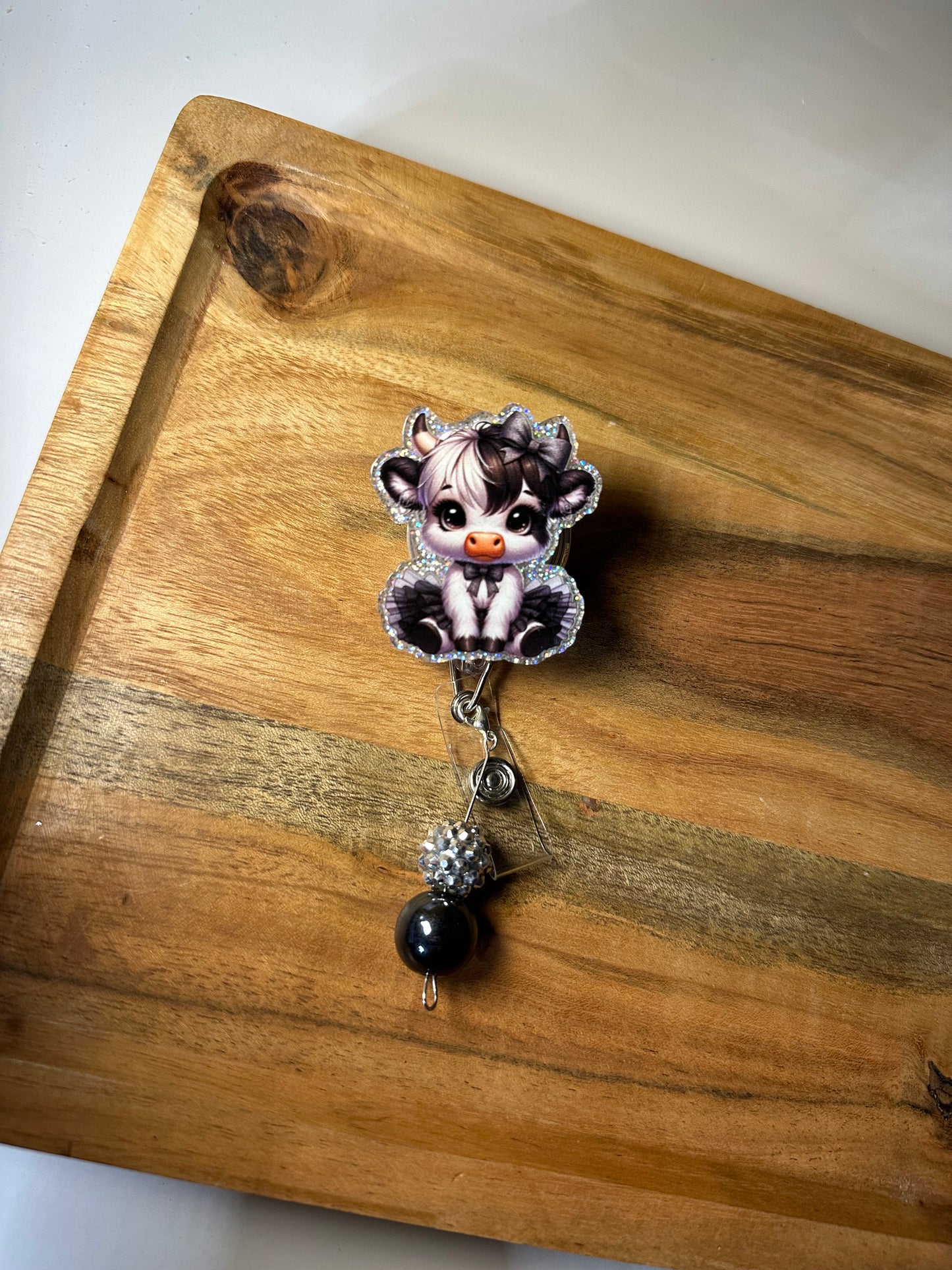 Cute Cow Interchangeable Badge Reel