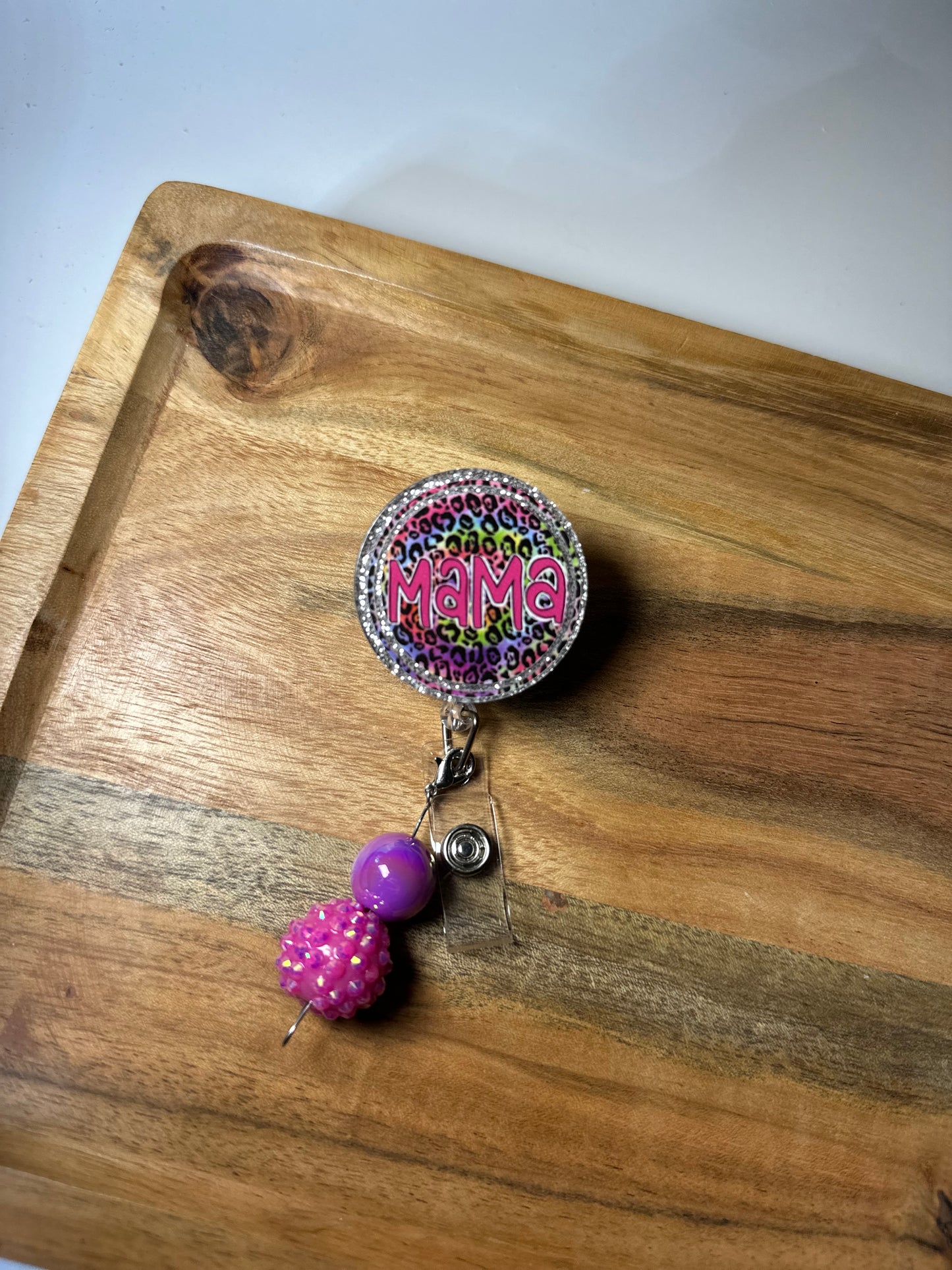 Mama Cheetah Interchangeable Badge Reel